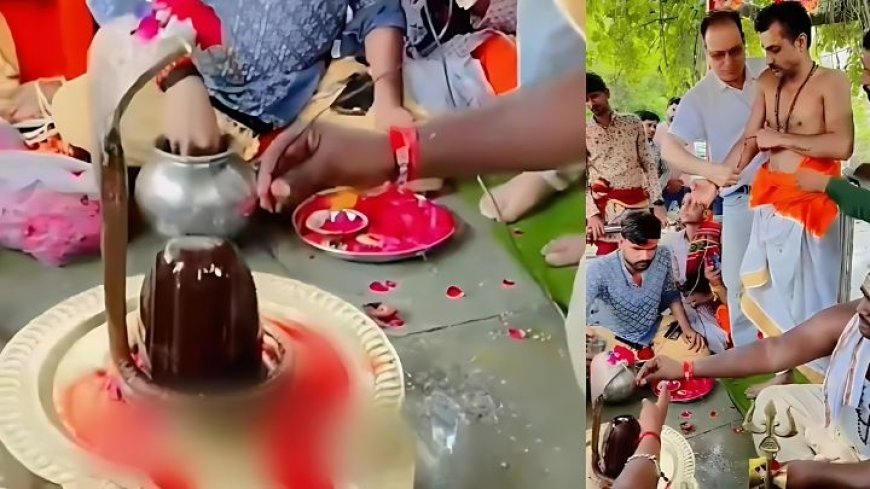 Ujjain Blood Consecration: महाकाल की नगरी उज्जैन में अनोखा मामला, खून से किया शिवलिंग का अभिषेक, देखें वीडियो